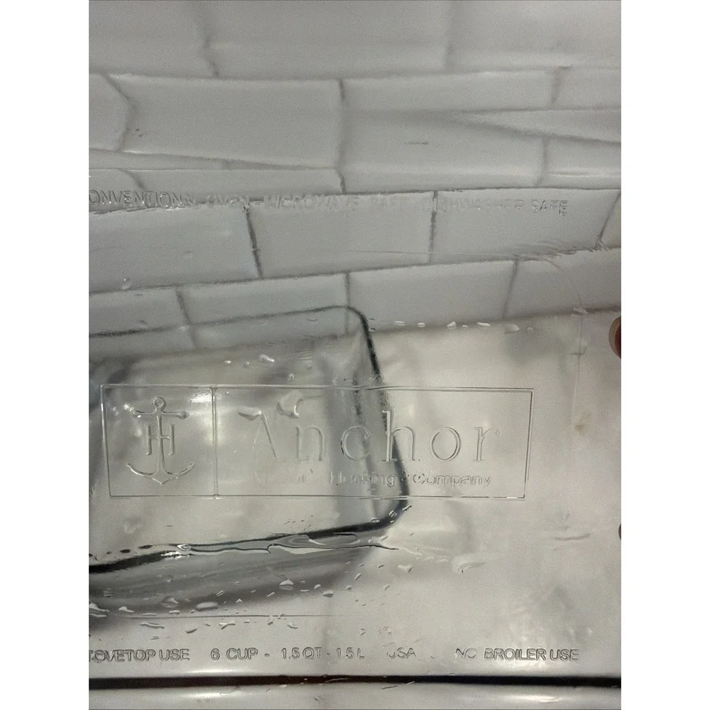 Set‎ Of 2 Vintage Anchor Hocking Glass Baking/storage Dishes